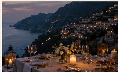 Private dinner at sunset